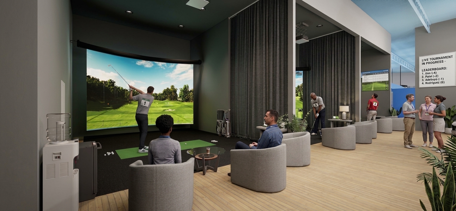 HD Golf Simulator bay at GamePoint