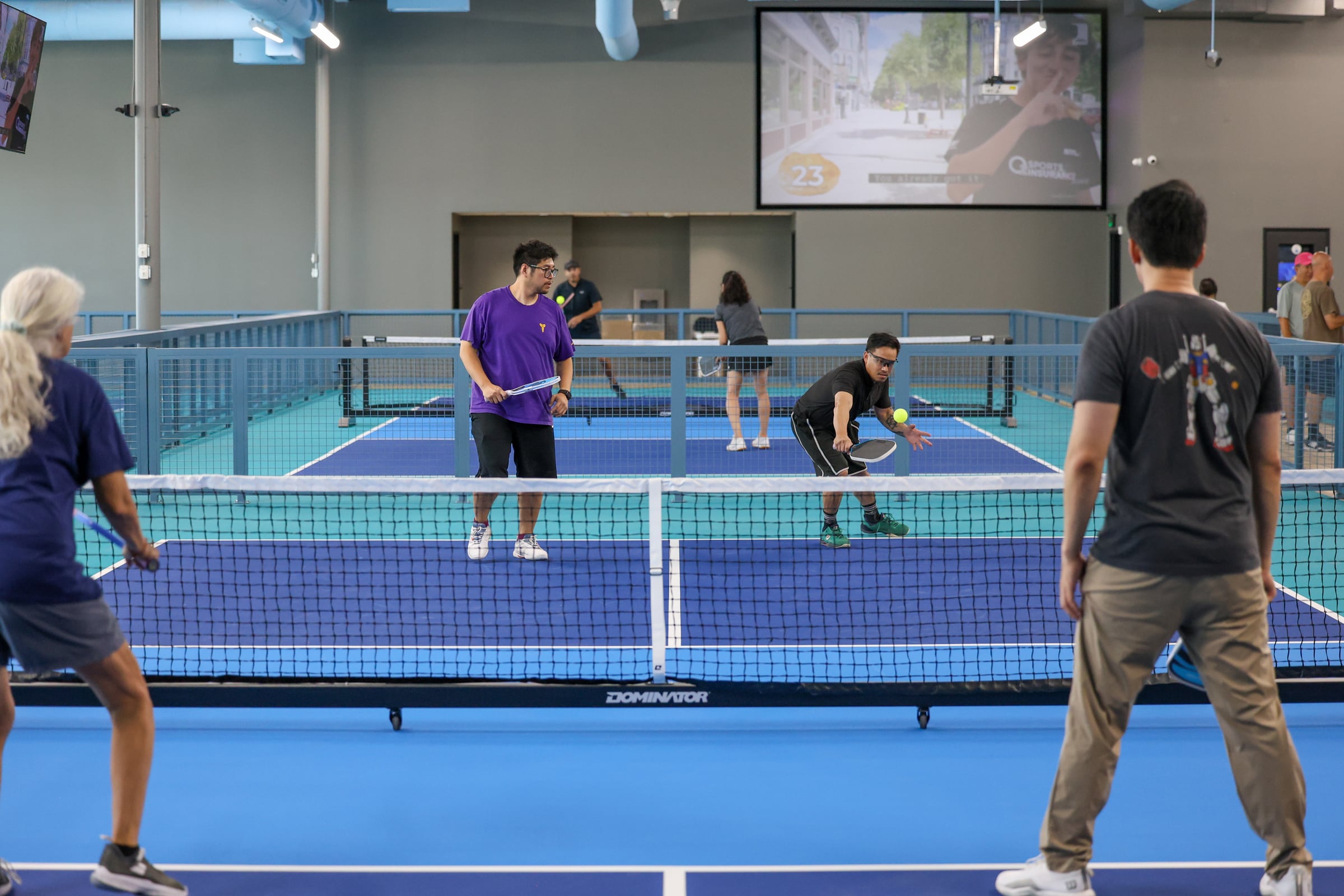 Members playing pickleball at GamePoint